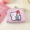 Linda Caricatura Gato Durazno Billetera para Monedas Bolsa Sorpresa Mini Bolsita para Monedas Bolsa de Almacenamiento para Auriculares Labial Muñeco de Máquina de Garra Regalo