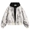 Jaqueta com Capuz Falsa de Duas Peças para Homens e Mulheres no Outono e Inverno Design Americano Moda Casual Nicho Tendência Jaqueta
