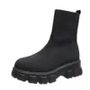 Comercio Transfronterizo Botines Deportivos de Punto Volador para Mujer 2025 Otoño e Invierno Nuevo Estilo Botas de Mujer Talla Grande Slip-On Zapatos Tipo Calcetín Venta al por Mayor