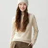 Otoño 2026 Nuevo Estilo Casual Cuello Redondo para Mujer Falso Dos Piezas Manga Larga Tejido Base Suéter Cálido Versátil