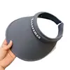 Sombrero de Sol para Mujer con un Pequeño Efecto Adelgazante del Rostro, Sombrero de Sol de Seda Helada de Color Sólido con Parte Superior Abierta, Sombrero tipo Diadema de Estilo Coreano para Exteriores, Sombrero de Sol para Mujeres, Salida de Verano