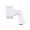 Venta al por mayor de fábrica accesorios conector purificador de agua codo todo tipo de adaptador rápido Tubo de agua PE alambre interno alambre externo