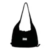 Bolsa Grande de Veludo para Mulheres 2026 Novo Estilo Bolsa de Ombro Simples Superfície Macia Casual Bolsa Tote com Cordão