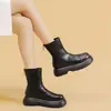 Botas Martin Simples Doces Estilo Britânico Retrô 2026 Estilo Quente de Celebridade da Internet Cor Sólida Bico Redondo Estilo de Rua de Alto Valor Botas Femininas