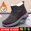 Botas de Nieve para Hombre Invierno Caña Alta Lana Mediana Edad y Adulto Mayor con Forro Polar Gruesas para Exterior Impermeables Cálidas Botas de Algodón Slip-on para Hombre