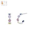 Pendientes colgantes de dopamina en color caramelo de plata de ley 925 para mujer, diseño elegante y dulce, joyería de alta gama a la moda.
