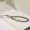 Cordón de cadena para teléfono móvil de ágata y calcedonia personalizado, colgante de cristal de muñeca corta de estilo chino, bonito colgante de transporte para mujer, joyería