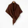 Bufanda de Otoño Invierno Bufanda Triangular Chal Versátil de Lana Capa Ropa Exterior Tacto de Alta Gama Mosaico Rayado Poncho Capa Venta al por Mayor