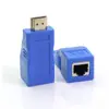Protección contra rayos HD extensor HDMI de 30 m HDMI a rj45 extensor de un solo cable de red amplificador de señal transmisor