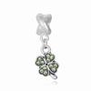 Pulsera con Colgantes de Diamantes, Colgante de Trébol de Cuatro Hojas, Accesorios DIY, Pulsera Tejida, Colgante de Hoja, Adorno Colgante