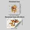 Brup Adesivo de Janela Lanterna Retro Flor de Lótus Estrela e Lua Eletrostático Dupla Face Mesma Cor Decoração de Vidro para Janela Hs-Jd4951C