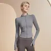 Ropa para correr Ropa de fitness con cremallera y cuello alto para Pilates Chaqueta Ropa de yoga Camiseta ajustada Manga larga deportiva Entrenamiento para correr