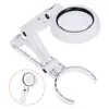 Alimentación externa USB seis luces LED soporte de mano doble uso lectura y lectura para personas mayores lupa multiusos 7x