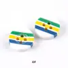 Botones de tira de resina de colores al por mayor para suéteres, botón de cuatro ojales con borde fino de color, botones para ropa de niños