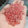 Anillo de Jade Cristal de Fresa 10x6mm Agujero Grande Cristal Sandía Donut Cuentas Espaciadoras Sueltas Accesorios para Pulseras DIY Al por Mayor