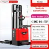 Empilhadeira Elétrica Heli para Carregamento e Descarregamento Empilhador Elétrico com Garfo Empilhador Totalmente Elétrico 1,5 Toneladas 2 Toneladas Levantamento Hidráulico