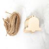 Adornos colgantes de madera para árbol de Navidad, piezas de madera con cuerda de cáñamo, adornos navideños hechos a mano para niños, bolsas de material de bricolaje, decoraciones para el hogar