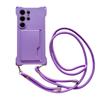 Soporte Líquido de Cuatro Esquinas Adecuado para Samsung S24Ultra Estuche para Teléfono Móvil con Cordón S23Fe Silicona A14/A55 Cubierta Diagonal
