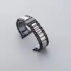 Adecuado para AppleWatch Correa de Apple Watch de Tres Perlas Huawei GT4 Correa Metálica Sólida de Acero Inoxidable