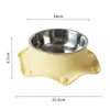 Comedero para mascotas, comedero para perros de acero inoxidable, comedero para gatos con protección para el cuello, antideslizante, antivuelco, gran capacidad, comedero para perros a prueba de fugas