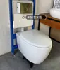 Inodoro Inteligente Colgante de Pared Empotrado en Pared Tanque de Agua Oculto Colgante de Pared Fila de Inodoros Descarga Automática por Inducción