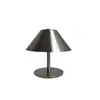 Luminária de mesa cogumelo em aço inoxidável estilo Bauhaus, luminária de cabeceira para quarto, luz ambiente dimerizável por toque, luz noturna recarregável