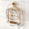 Estante para tapar ollas multicapa con ventosa, estante de pared para tabla de cortar de cocina con gancho, estante de almacenamiento multifuncional con escurridor para tabla de cortar.