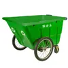 Camión de limpieza de cuatro ruedas de 400L Carrito de saneamiento de propiedad municipal Camión de basura de saneamiento Contenedor de basura grande para exteriores