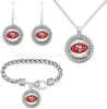 Conjunto Mais Quente da Amazon de Pulseira, Colar e Brincos de Futebol NFL