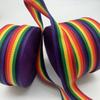 En Stock Cinta Tejida de Poliéster-Algodón Arcoíris de Siete Colores con Ribete Tejido Intercolor en Espiga de Sarga Accesorios de Tela al por Mayor