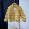 Nuevo Estándar Nacional 90 Plumón de Pato Blanco Ligero, Cálido, Delgado, Suave, Cuello Alto, Chaqueta de Plumón de Manga Larga a la Moda 25 Nuevo Invierno L1207Y