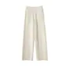 Pantalones de punto acampanados 100% cachemir puro Consinee para mujer, adelgazantes y versátiles, con un corte recto fluido