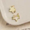 Pingente Estrela Cadente Colorida dos Sonhos com Cravação Completa e Estrelas ao Redor, Acessórios Exquisitos Feitos à Mão com Contas para Brincos, Pulseiras e Colares