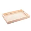 Bandeja de Madeira de Pinus com Sisal 38cm x 24cm x 4cm - Woodart