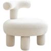 Taburete de Sofá de Terciopelo de Cordero Banco para el Hogar Taburete Bajo Moderno Minimalista para Sala de Estar Niños Taburete de Animal Taburete Redondo Cambiarse Zapatos Lujo Accesible