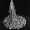 Vestido de Novia, Velo de Novia, Velo de Boda, Velo de Catedral de Encaje Bordado, Tocado Súper Hada Largo con Cola, Estilo Nuevo