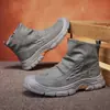 Nuevos zapatos de hombre de caña alta, botas Martin, antideslizantes, resistentes al desgaste, sin cordones, estampado de cocodrilo, casuales y versátiles, botas Martin primavera 2026