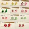 Brinco de resina de fruta com simulação de vento doce coreano, clipe de orelha sem furo na orelha, brincos para mulheres, desbloqueio, coração de menina colorido, fonte de fabricantes