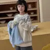 Suéter Grossinho para Meninas 2026 Novo Estilo de Inverno Camada Interna Quente Infantil para Crianças Maiores, Roupas à Prova de Frio para Outono e Inverno