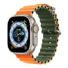 Adecuado para Apple Iwatchs10Se Sports Marine Silicona S11 Bloques de Color Hebilla de Pin de Doble Hebilla Correa de Reloj 9Ultra