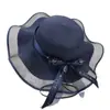 Nuevo Sombrero de Paja para Mujer Verano Viaje Sombrilla Sombrero Playa Mar Protector Solar Sombrero Estilo Coreano Ala Ancha Moño Anti-UV