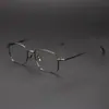 Nuevo Marco Cuadrado de Alambre Dorado para Gafas de Miopía Marco Ultra-Ligero de Titanio Puro Marco para Gafas de Negocio Hombres Lex