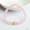Pulseira de Cristal Natural Guan Yu Rosa e Jade Hetian para Mulheres Benefícios da Transmissão ao Vivo Atacado S4082004