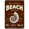 Pinturas de Lata Retro Desgastadas de Playa de Verano Transfronterizas Pinturas de Aluminio Decoraciones de Pared Creativas Pinturas Decorativas para Bar Cafetería