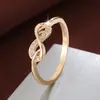 Nuevo Diseño Anillo Único de Símbolo de 8 Caracteres Anillo Hueco Minimalista de Lujo Ligero Europeo y Americano Venta al por Mayor