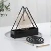 Suporte Triangular Criativo de Ferro para Espiral de Mosquito, Suporte para Incenso, Bandeja para Espiral de Mosquito, Incensário, Suporte para Espiral com Cinzeiro