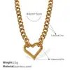 Colar Coração Vazado Francês Mais Vendido Aço Inoxidável Banhado a Ouro Real 18K Pulseira Simples Elegante Estilo Ins Transfronteiriço