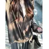 Sudadera con capucha estilo perezoso color café para mujer, primavera, otoño, invierno, cárdigan, tacto de alta gama, holgada, adelgazante, engrosada, top cepillado