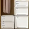 Caixa de armazenamento de plástico tipo gaveta de instalação gratuita, caixa de armazenamento de guarda-roupa doméstico, caixa de armazenamento de roupas combinadas multicamadas, atacado
