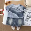 Ropa para Niños Conjunto de Verano para Niños 2026 Nuevo Estilo Conjunto de Dos Piezas de Manga Corta de Verano para Bebés Ropa Casual para Bebés Venta al por Mayor